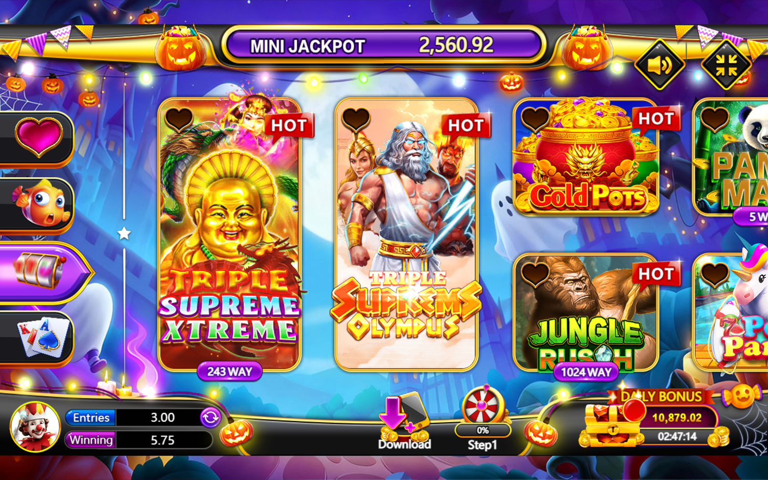Acebook Slot Game Lobby